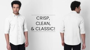 White Shirt For Men Banner - Siyaram